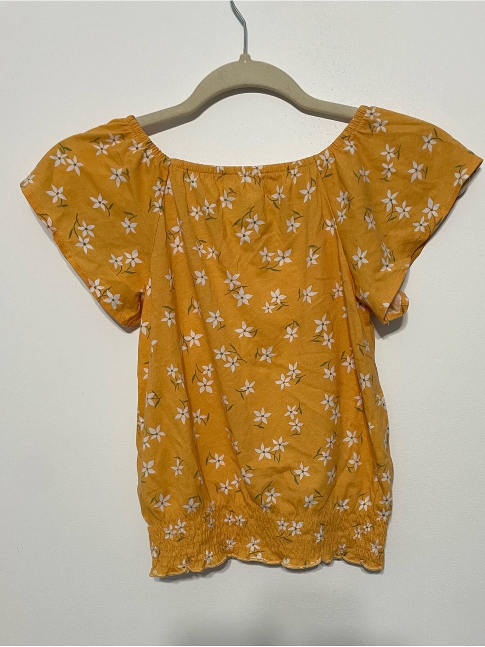 Place girl Yellow Floral Off-Shoulder Women’s Top size M7/8